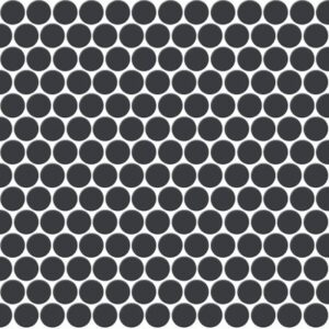 Daltile - Keystones Black/Ebony, Penny Rounds, Matte