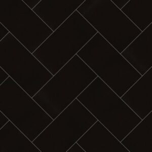 Daltile - Pure Black, Rectangle, 12X24, Matte (Herringbone)