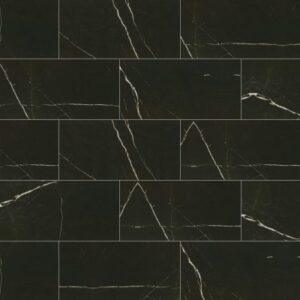Daltile - Marble Attache Nero, Rectangle, 12X24, Satin