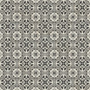 Daltile - Memoir Petal Black, Petal, 12X12, Matte