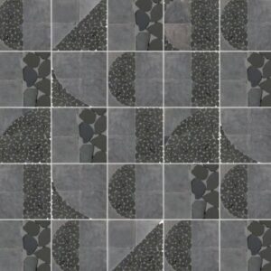 Daltile - Pebble Oasis Stark, Art Deco Pebble, Honed