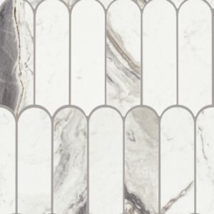 Daltile - Eclessia Marble Volakas, Elongated Fan, Polished