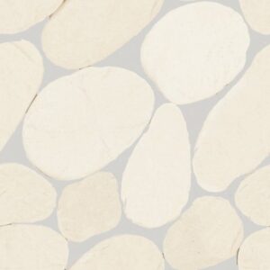 Daltile - Pebble Oasis Icicle, Flat Pebble, Tumbled