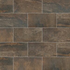 Daltile - Slate Attache Multi Brown, Rectangle, 12X24, Matte
