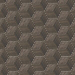 Daltile - Emerson Wood Brazilian Walnut, 3D Cube, 12X12, Matte