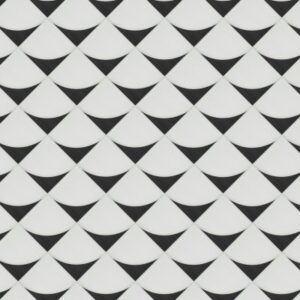Marazzi USA - Scenario - Nero Crescent, Square, 8X8, Crescent, Matte