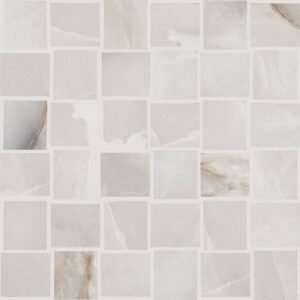 Gemstone Basketweave Mosaic Matte by Shaw Floors - White