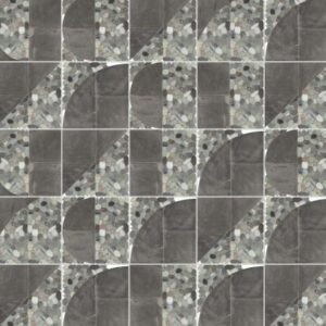 Daltile - Pebble Oasis Coastal, Art Deco Pebble, Honed