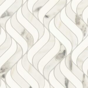 Daltile - Eclessia Marble Arabescato Argento Blend, Wave, Polished