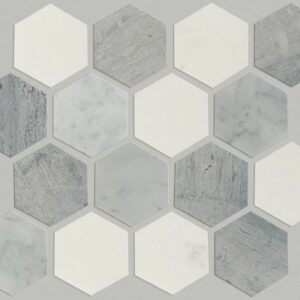 CHATEAU HEXAGON MOSAIC by Shaw Floors - Bianco C Blue G