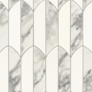 Daltile - Eclessia Marble Arabescato Argento Blend, Feather, Polished