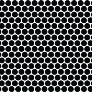 Daltile - Color Wheel Mosaic Matte Black, Penny Rounds, Matte